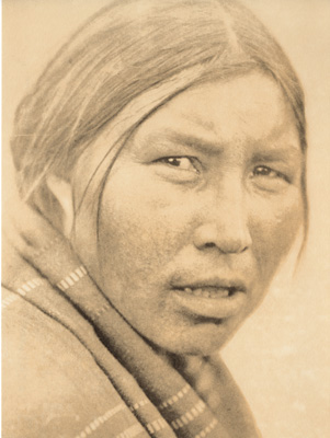 A CREE WOMAN EDWARD CURTIS NORTH AMERICAN INDIAN PHOTO